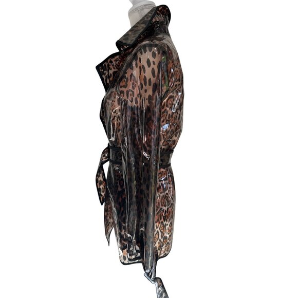 LOBA Pamela Trench Coat in Leopard Small New Womens Rain Jacket - Picture 6 of 13
